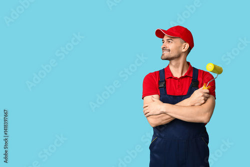 Portrait of male painter wi...