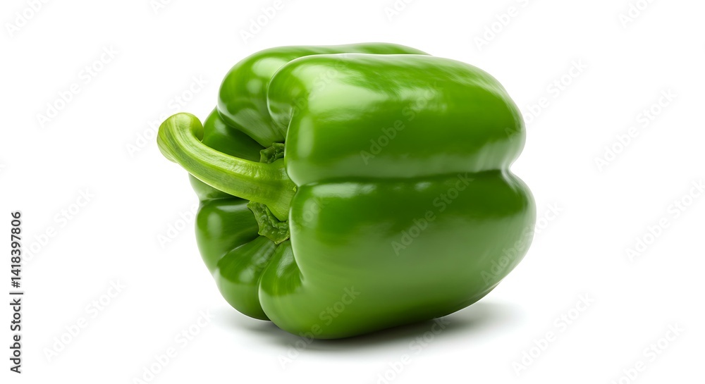 Green pepper on white background. Mexican food Green pepper on white background. Mexican food