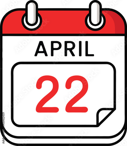 Earth Day Reminder, April 22 Vector Design for Eco Awareness & Sustainability