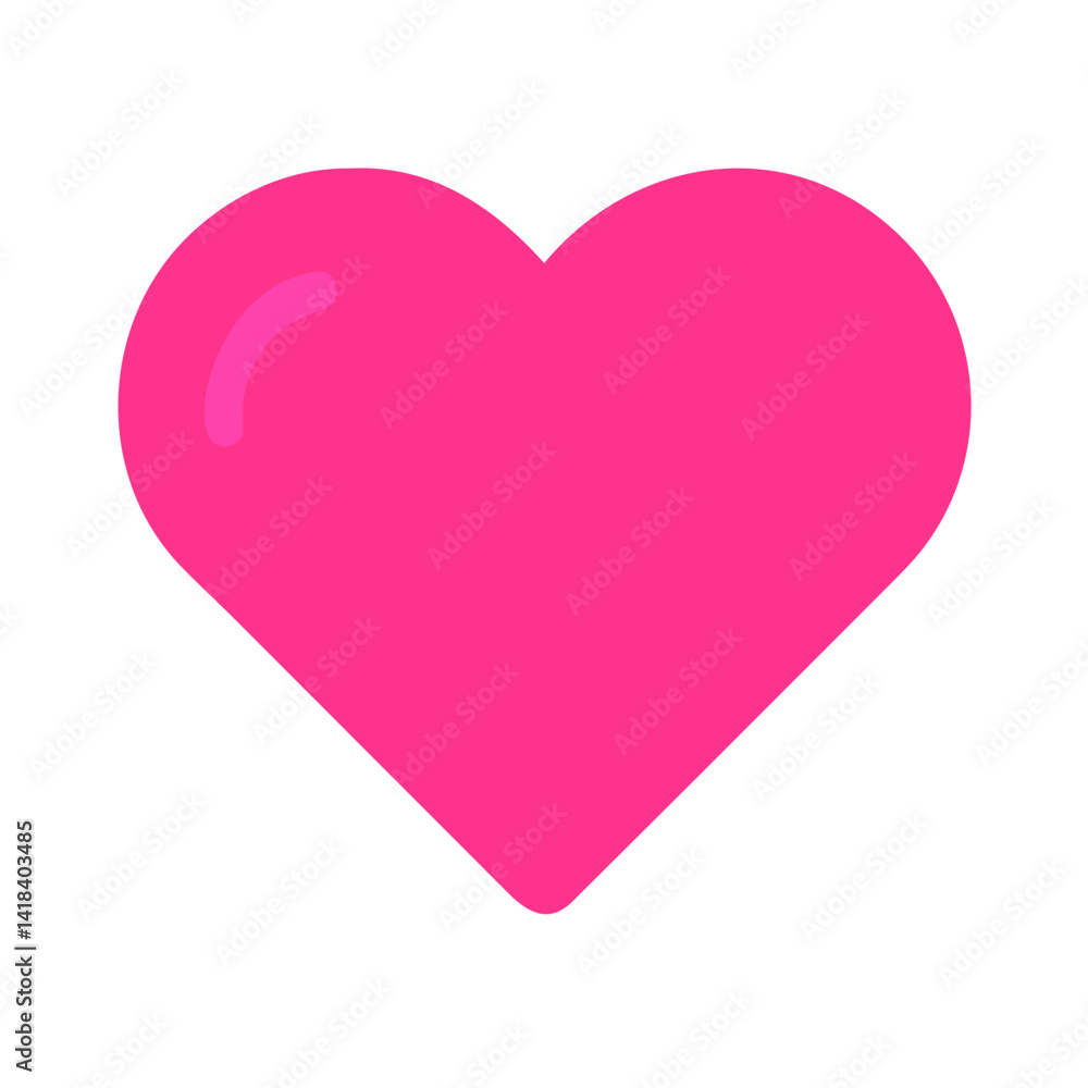 Vibrant Pink Heart Shape Symbolizing Love and Affection in a Playful Design Vibrant Pink Heart Shape Symbolizing Love and Affection in a Playful Design