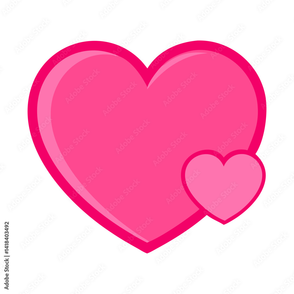 Vibrant Pink Heart Shape Symbolizing Love and Affection in a Playful Design Vibrant Pink Heart Shape Symbolizing Love and Affection in a Playful Design