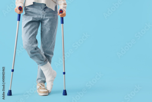 Injured young woman after a...
