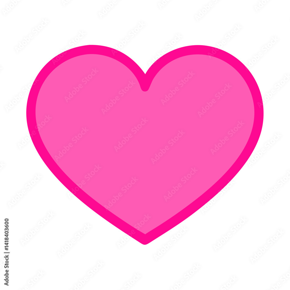 Vibrant Pink Heart Shape Symbolizing Love and Affection in a Playful Design Vibrant Pink Heart Shape Symbolizing Love and Affection in a Playful Design