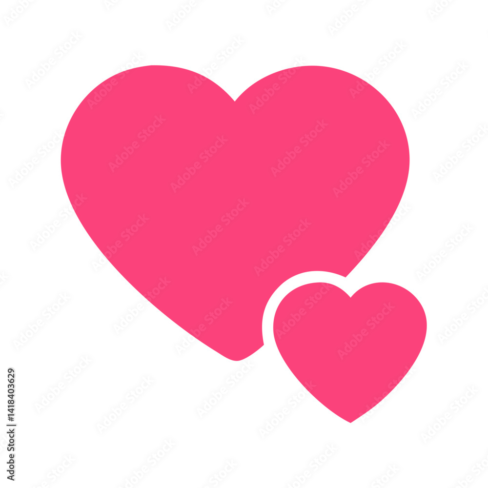 Vibrant Pink Heart Shape Symbolizing Love and Affection in a Playful Design Vibrant Pink Heart Shape Symbolizing Love and Affection in a Playful Design