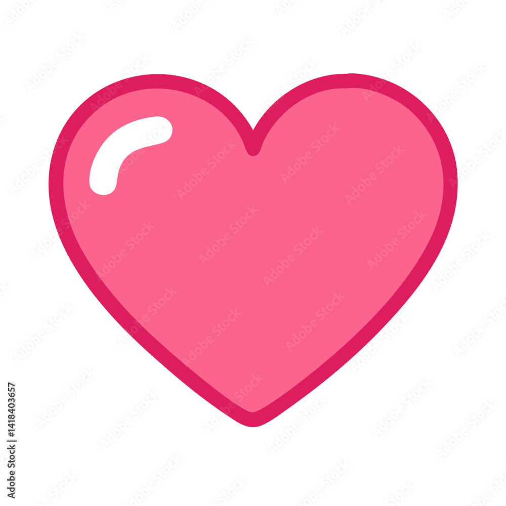 Vibrant Pink Heart Shape Symbolizing Love and Affection in a Playful Design Vibrant Pink Heart Shape Symbolizing Love and Affection in a Playful Design
