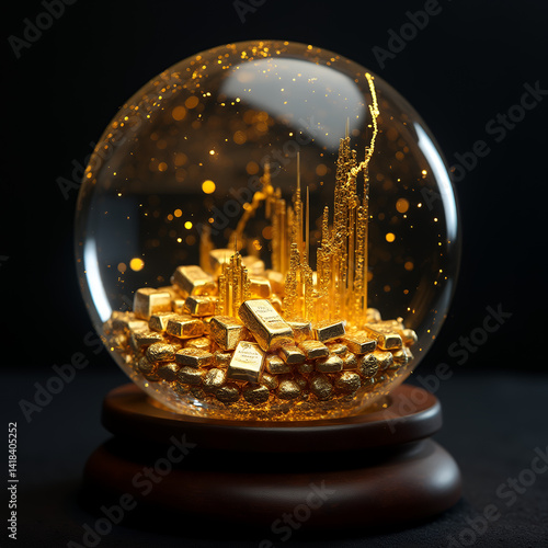 gold price chart in magic crystal ball