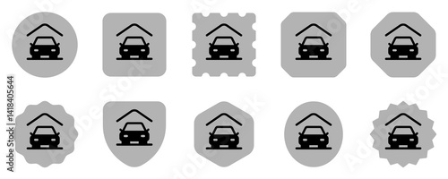 Editable parking area, garage vector icon. Property, real estate, construction, mortgage, interiors. Part of a big icon family. Perfect for web and app interfaces, presentations, infographics, etc