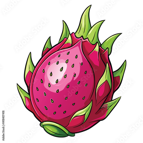 Vibrant Dragon Fruit Illustration (1)