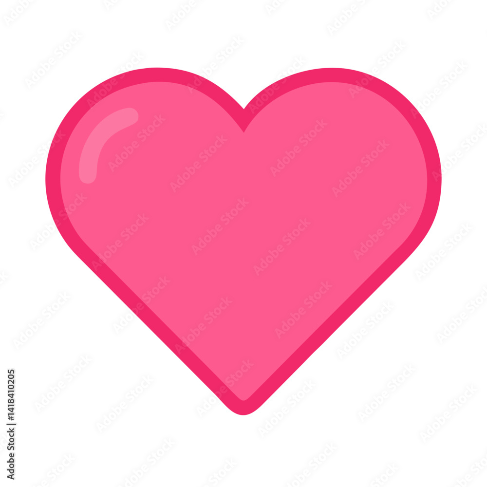 Vibrant Pink Heart Shape Symbolizing Love and Affection in a Playful Design Vibrant Pink Heart Shape Symbolizing Love and Affection in a Playful Design
