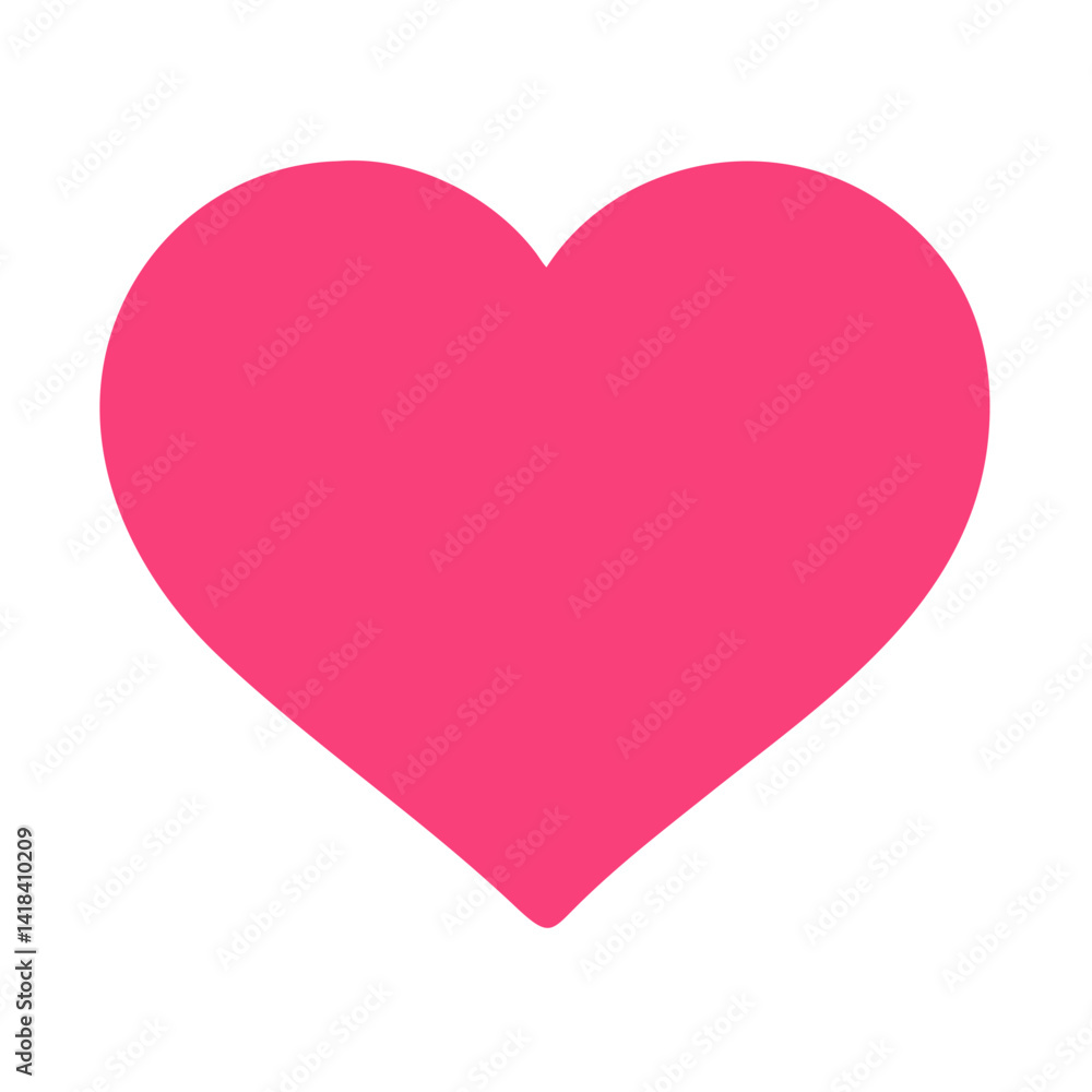 Vibrant Pink Heart Shape Symbolizing Love and Affection in a Playful Design Vibrant Pink Heart Shape Symbolizing Love and Affection in a Playful Design