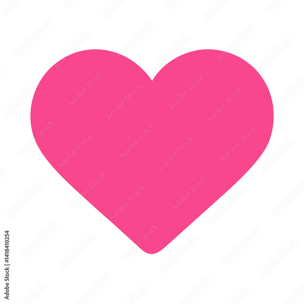 Vibrant Pink Heart Shape Symbolizing Love and Affection in a Playful Design Vibrant Pink Heart Shape Symbolizing Love and Affection in a Playful Design