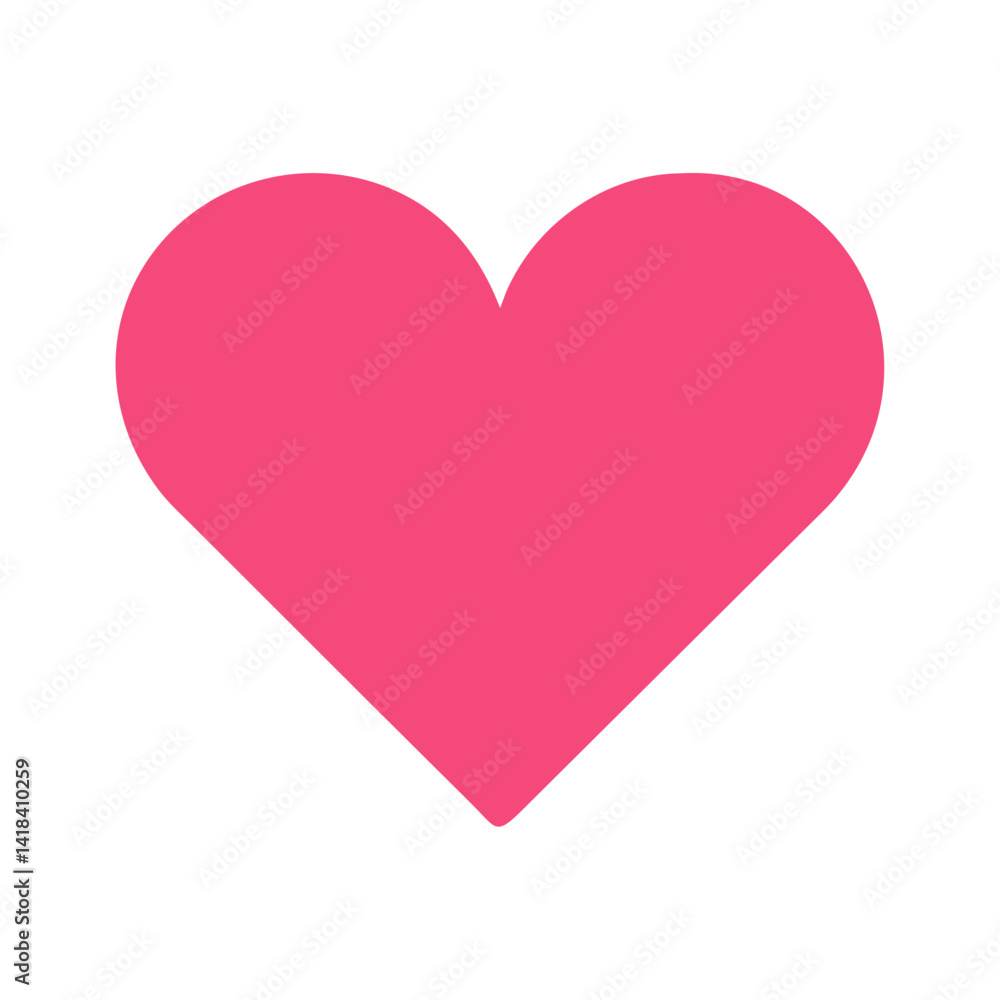 Vibrant Pink Heart Shape Symbolizing Love and Affection in a Playful Design Vibrant Pink Heart Shape Symbolizing Love and Affection in a Playful Design