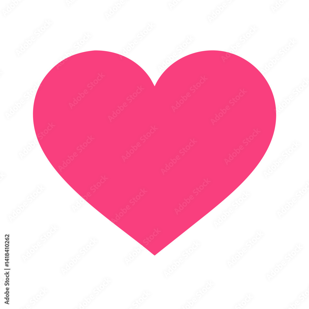 Vibrant Pink Heart Shape Symbolizing Love and Affection in a Playful Design Vibrant Pink Heart Shape Symbolizing Love and Affection in a Playful Design