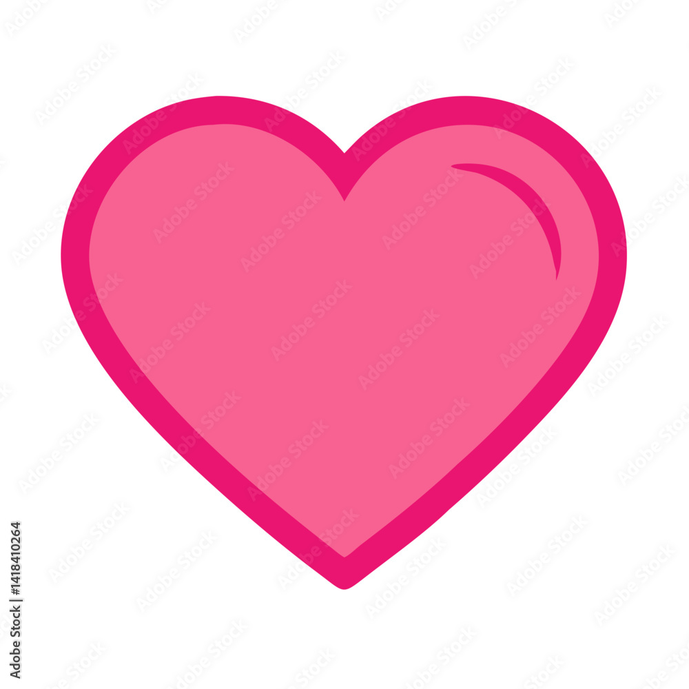 Vibrant Pink Heart Shape Symbolizing Love and Affection in a Playful Design Vibrant Pink Heart Shape Symbolizing Love and Affection in a Playful Design