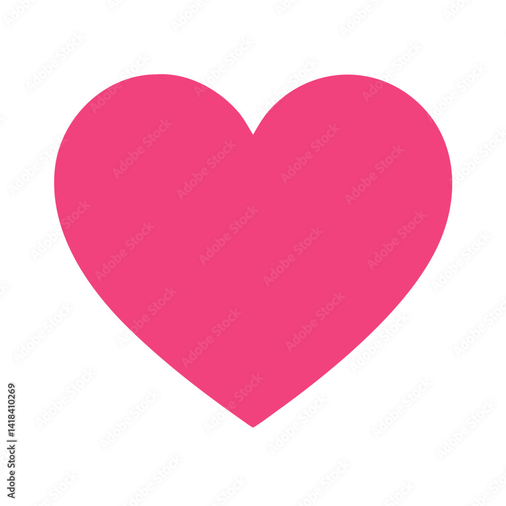 Vibrant Pink Heart Shape Symbolizing Love and Affection in a Playful Design Vibrant Pink Heart Shape Symbolizing Love and Affection in a Playful Design