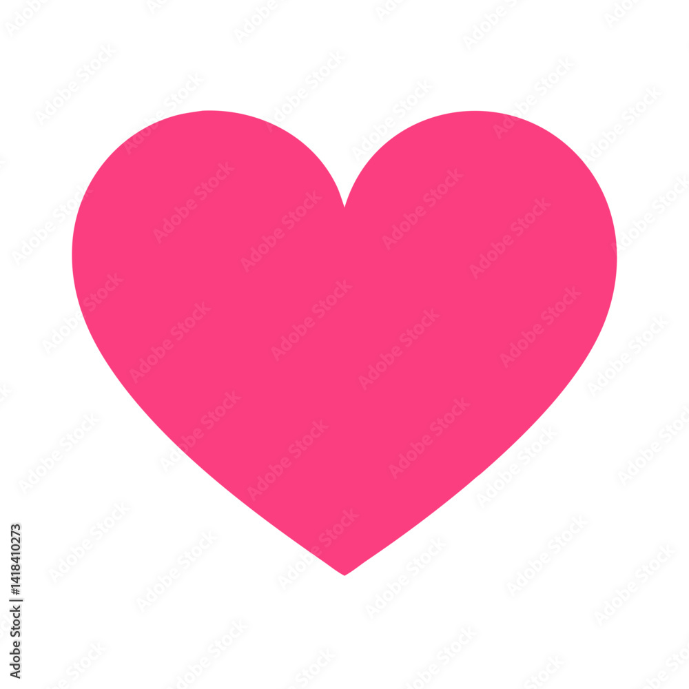 Vibrant Pink Heart Shape Symbolizing Love and Affection in a Playful Design Vibrant Pink Heart Shape Symbolizing Love and Affection in a Playful Design
