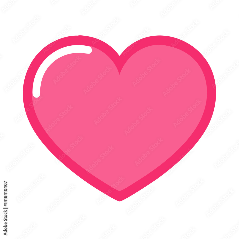 Vibrant Pink Heart Shape Symbolizing Love and Affection in a Playful Design Vibrant Pink Heart Shape Symbolizing Love and Affection in a Playful Design