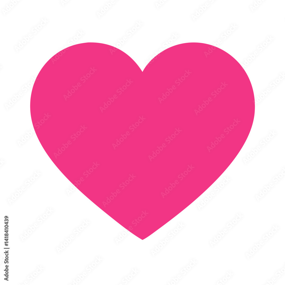 Vibrant Pink Heart Shape Symbolizing Love and Affection in a Playful Design Vibrant Pink Heart Shape Symbolizing Love and Affection in a Playful Design
