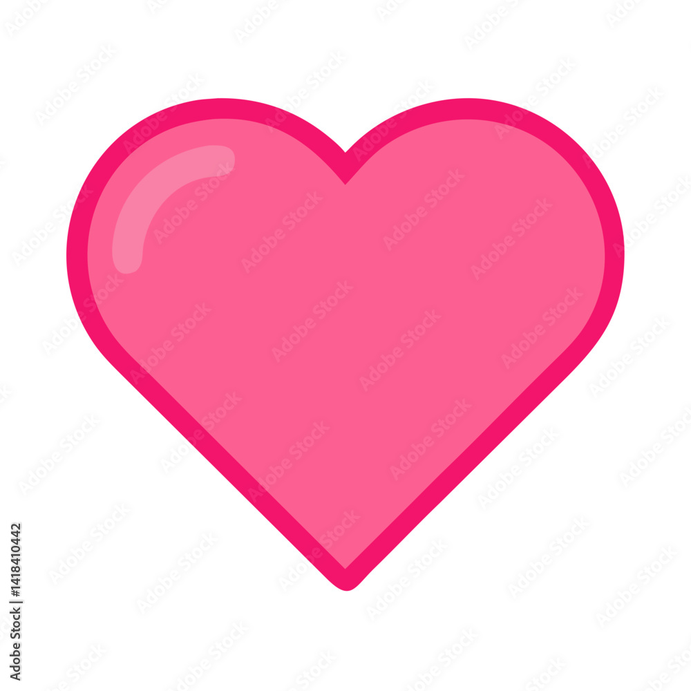 Vibrant Pink Heart Shape Symbolizing Love and Affection in a Playful Design Vibrant Pink Heart Shape Symbolizing Love and Affection in a Playful Design
