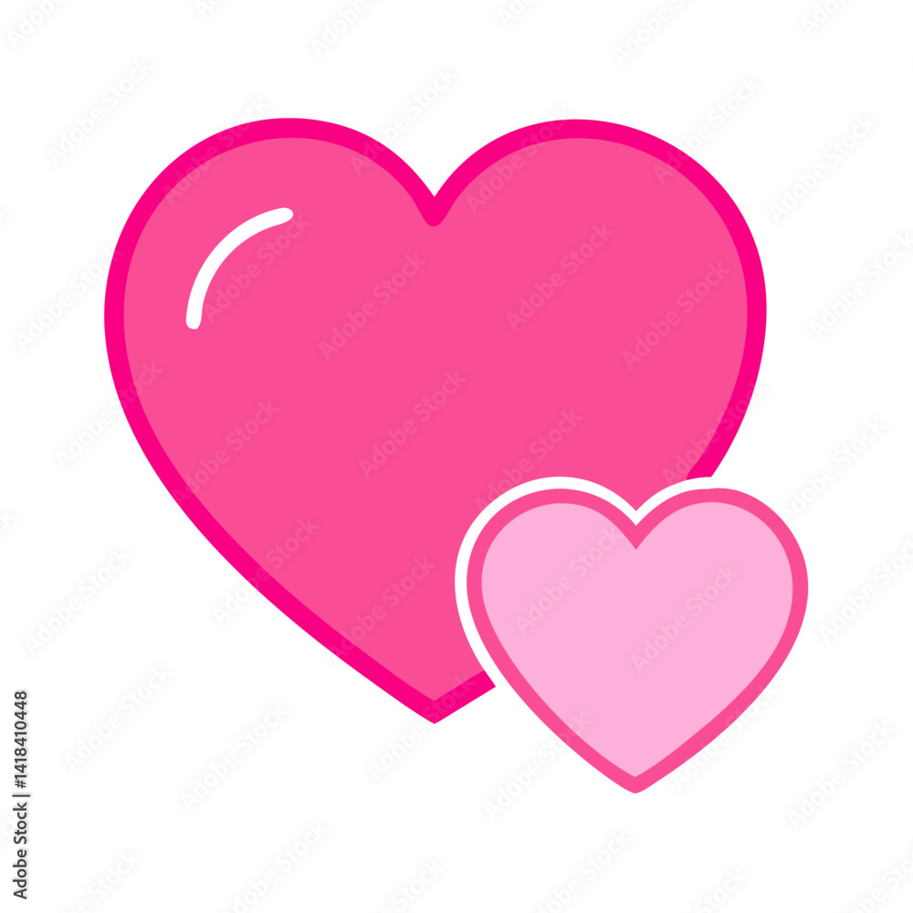 Vibrant Pink Heart Shape Symbolizing Love and Affection in a Playful Design Vibrant Pink Heart Shape Symbolizing Love and Affection in a Playful Design