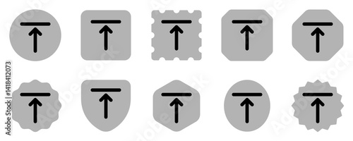 Editable top alignment vector icon. Part of a big icon set family. Perfect for web and app interfaces, presentations, infographics, etc