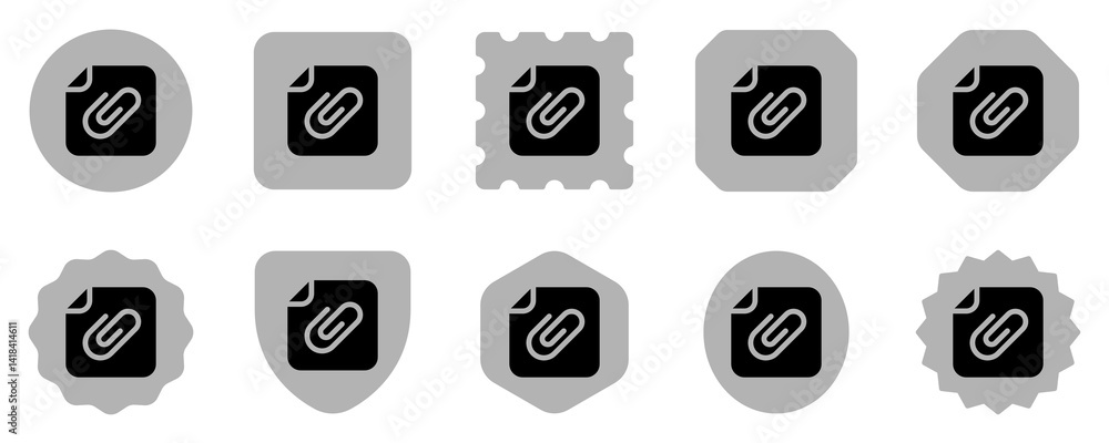 Editable vector attachment file icon. Part of a big icon set family. Perfect for web and app interfaces, presentations, infographics, etc Editable vector attachment file icon. Part of a big icon set family. Perfect for web and app interfaces, presentations, infographics, etc