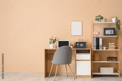 Interior of room with workp...