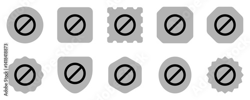 Editable vector stop prohibitions block icon. Part of a big icon set family. Perfect for web and app interfaces, presentations, infographics, etc