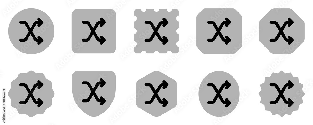 Editable vector shuffle random icon. Black, transparent white background. Part of a big icon set family. Perfect for web and app interfaces, presentations, infographics, etc Editable vector shuffle random icon. Black, transparent white background. Part of a big icon set family. Perfect for web and app interfaces, presentations, infographics, etc