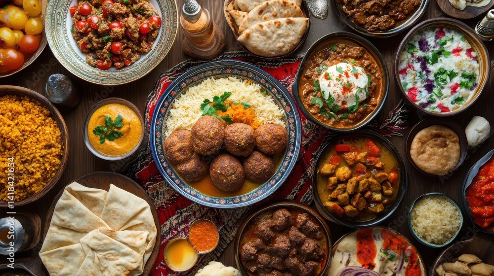 Typical Middle Eastern food during the month of Ramadan. Typical Middle Eastern food during the month of Ramadan.