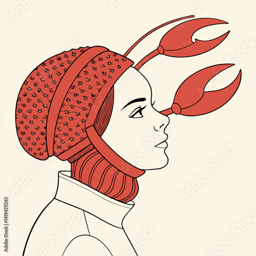 Lobster Muse – Whimsical Couture in Crochet