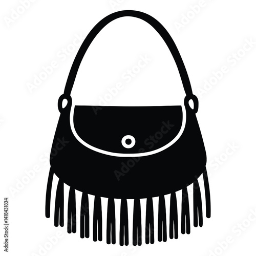 Fringed boho style bag