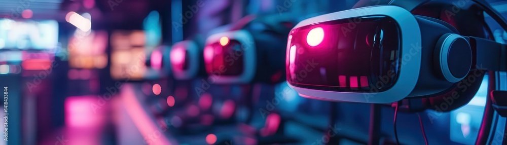 A virtual reality gaming setup in a tech store, VR Gaming, Immersive and fun