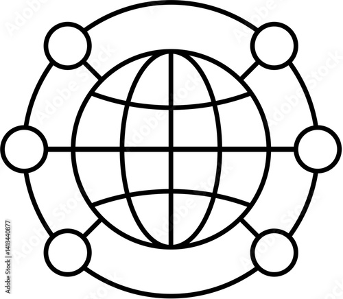 Symbolizes interconnectedness through global networks, suitable for technology and communication industries.