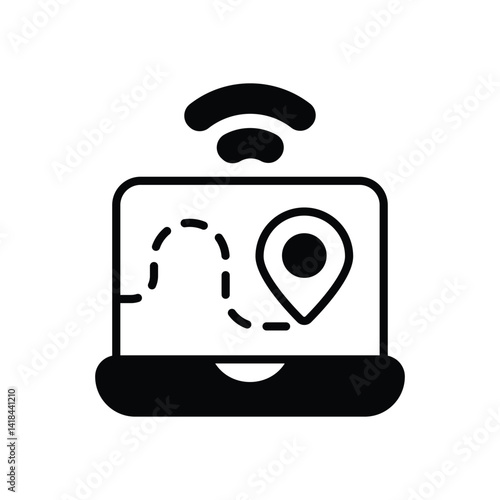 Routing icon vector stock illustration