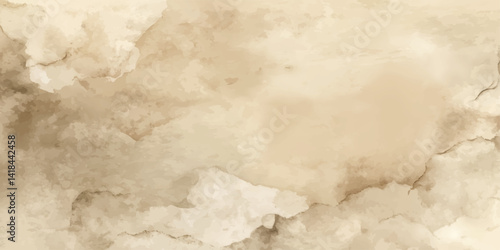 Abstract brown watercolor background with soft edges, vintage paper texture, perfect backdrop.