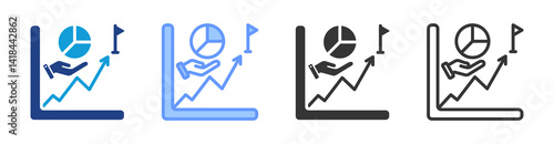 Allotment icon set multiple style collection