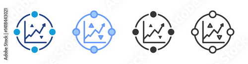 Market Condition icon set multiple style collection