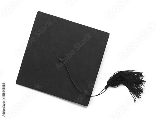 Mortar board on white backg...