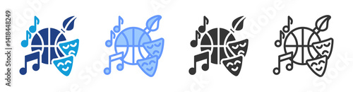 Extracurricular Activities icon set multiple style collection