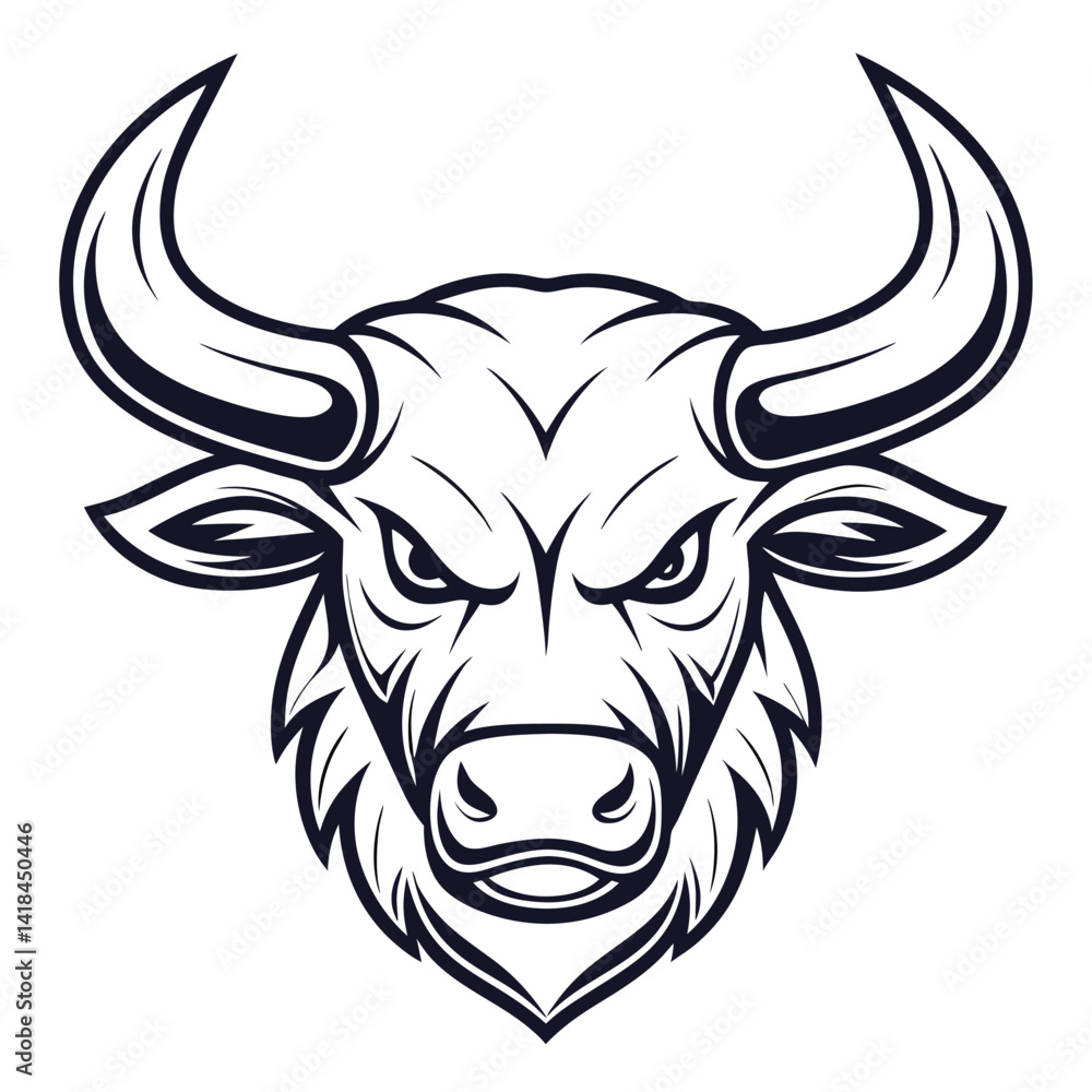 Obraz premium Powerful bull head graphic (1)