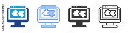 Collaborative Tools icon set multiple style collection