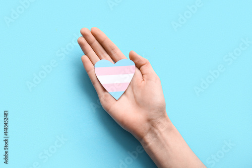 Female hand with transgende...