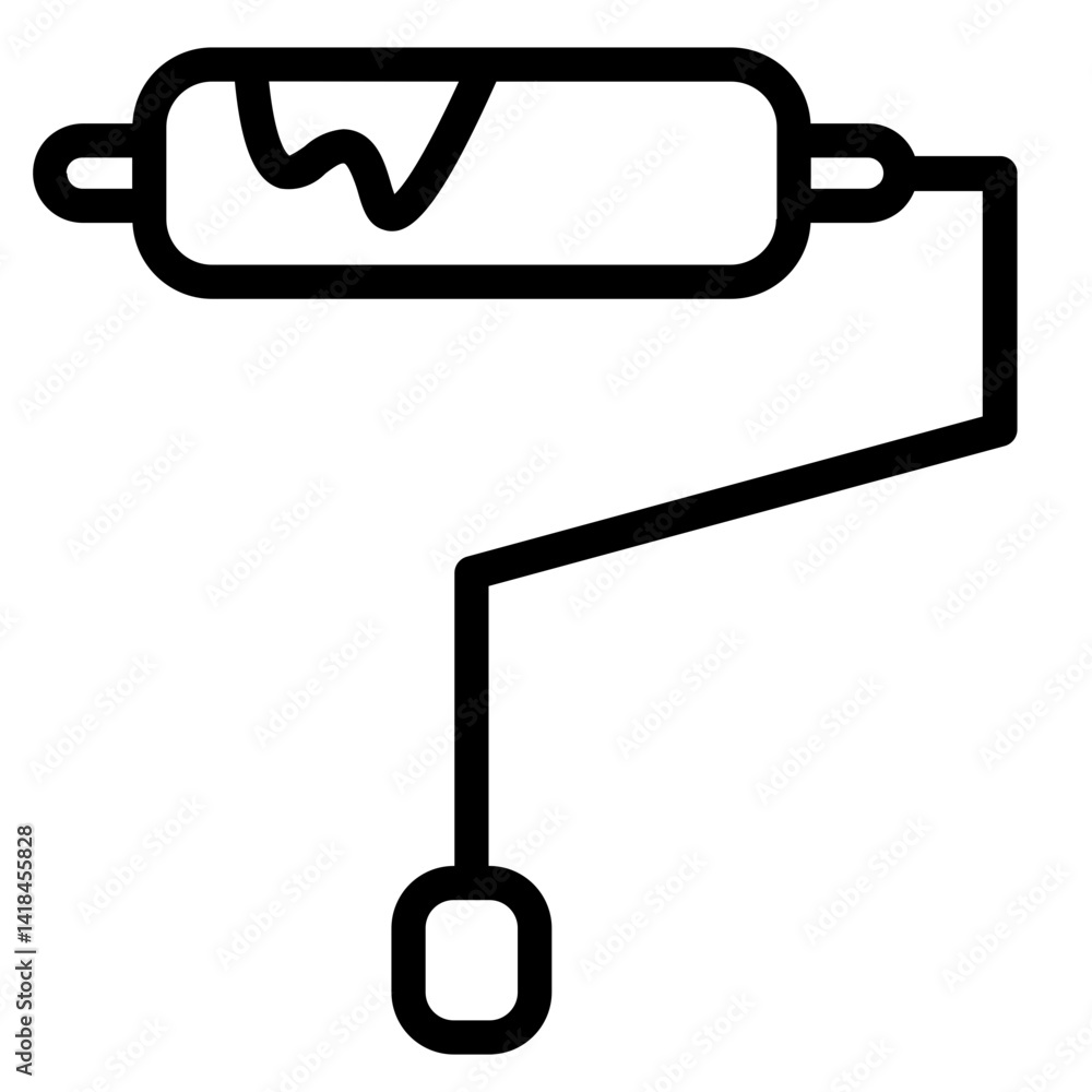 Bucket Color Paint Line Icon Bucket Color Paint Line Icon