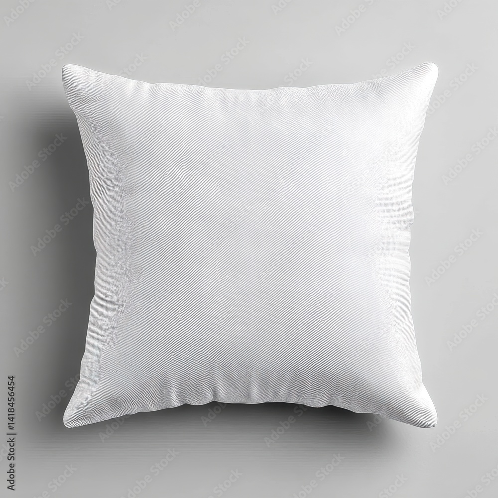 Close Up of a Square Decorative Gray and White Textured Throw Pillow on Gray Background Close Up of a Square Decorative Gray and White Textured Throw Pillow on Gray Background
