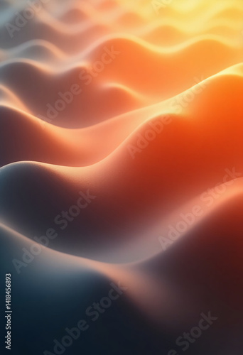 A mesmerizing interplay of soft curves and warm hues creates an ethereal quality as daylight wanes Generative AI
