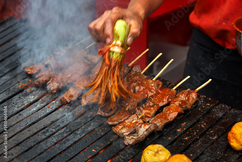 Lima-style anticuchos come to life—marinated with tradition, grilled with heart. A street food classic that captures the soul of Peruvian flavor.