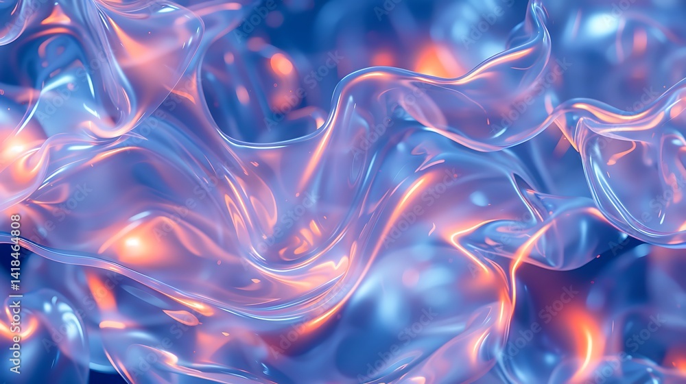 Obraz premium a blue and pink background with a lot of smoke