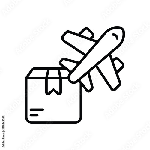 Air Cargo icon vector stock illustration