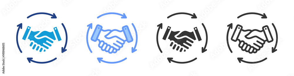 Relationship icon set multiple style collection Relationship icon set multiple style collection